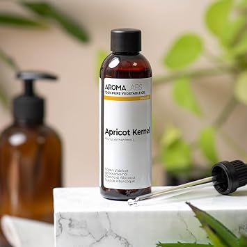 ORGANIC - APRICOT KERNEL Oil - 100mL - 100% Pure, Natural, Cold Pressed and AB Certified - AROMA LABS (French Brand)
