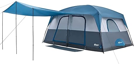 PORTAL 6 | 8 | 10 Person Family Camping Tent with Porch, Big Family Camping Tent with Tall Height, Good Ventilation, Water Resitant Large Tent for Outdoor Camping, Backyard