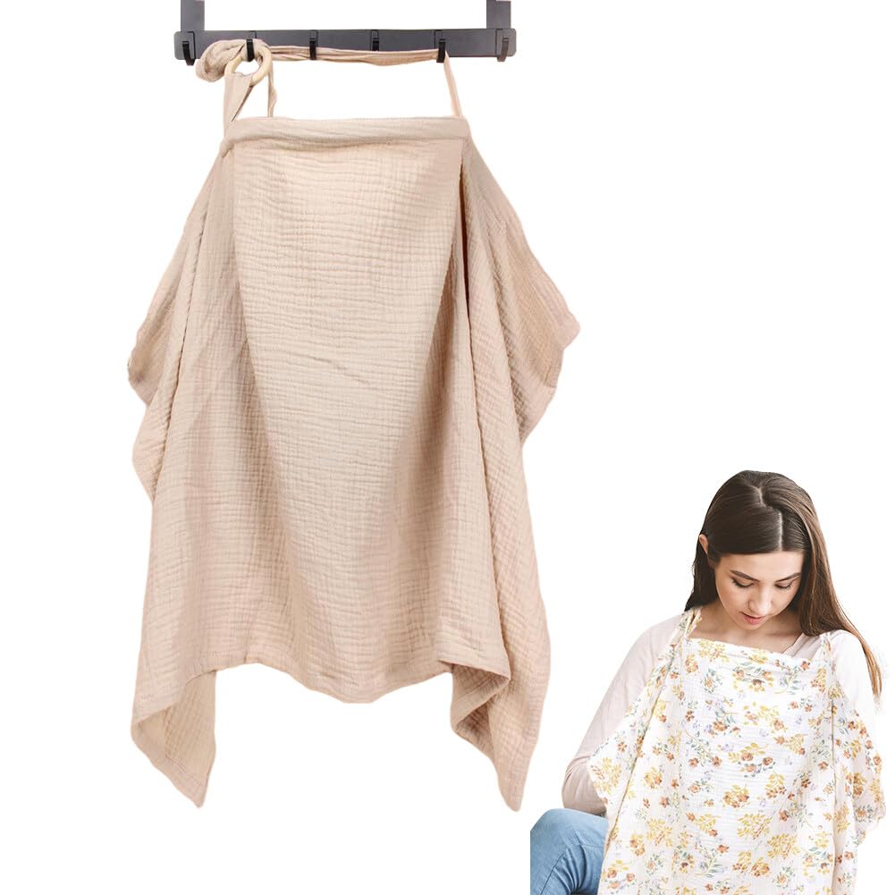 Surakey Couverture Allaitement Bébé en Coton Tablier Mousseline Echarpe Maternité