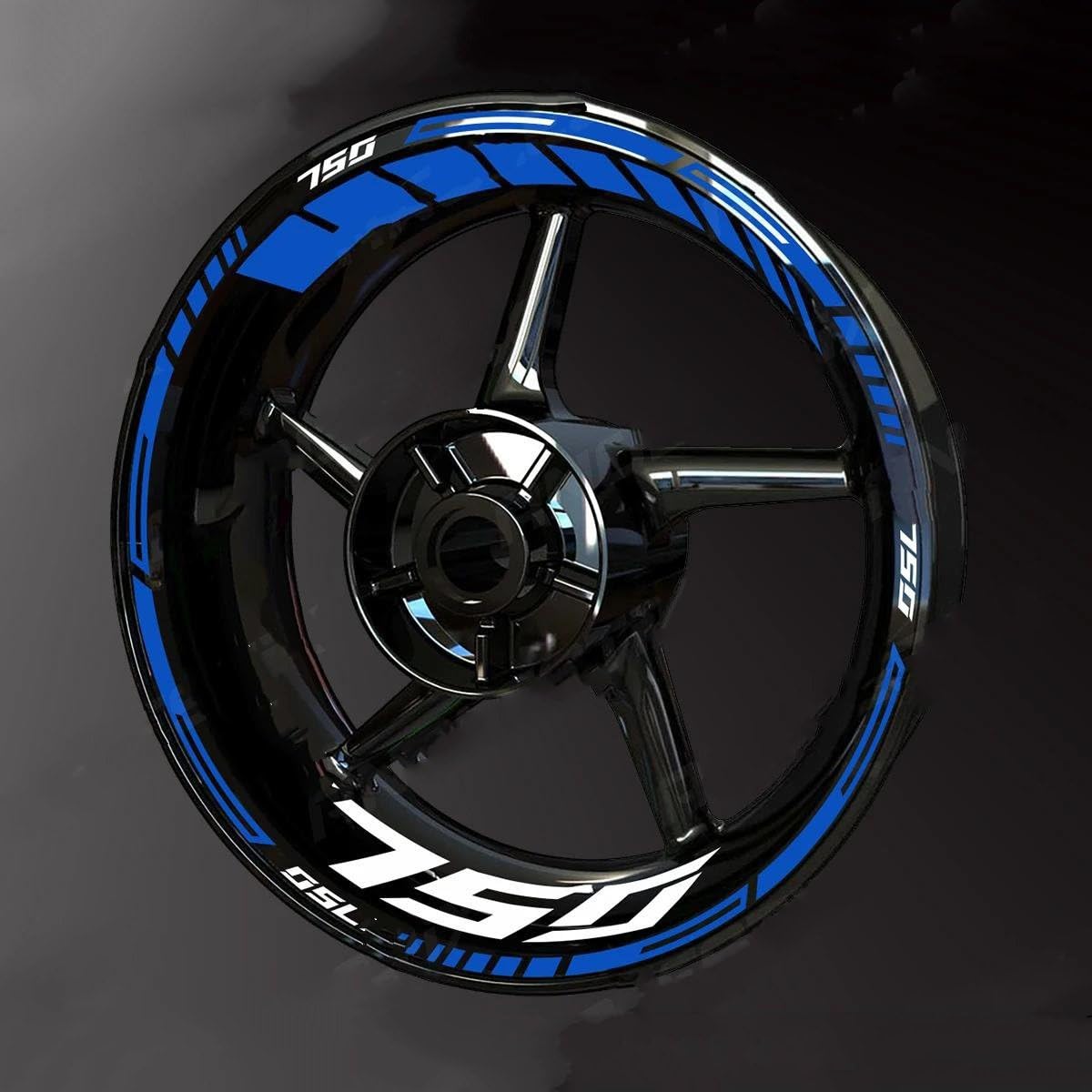 Reflective Motorcycle for Kawasaki for Z750 Wheel Sticker Hub Decal Rim Stripe Tape(Color3)