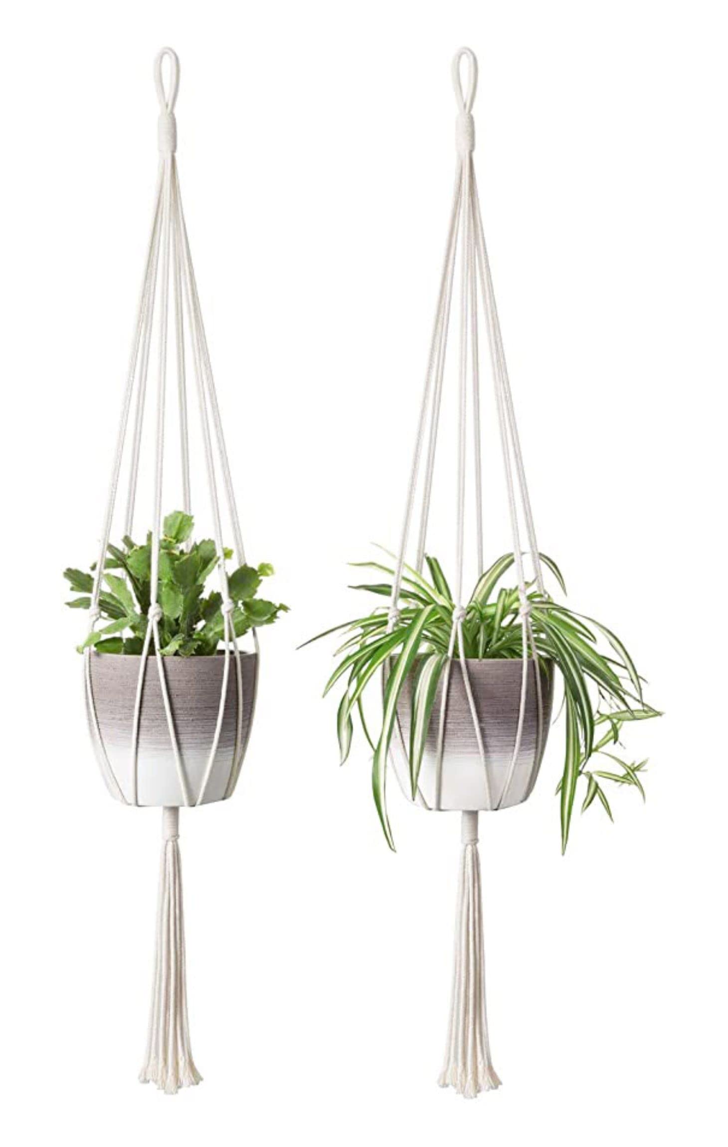 LOVE N BEYOND DAFFODIL Cotton Flower Pot Holder, Ivory, Macrame Plant Hangers, Unique Design, Handmade Cotton Rope Hanging Planters Set Flower Pots Holder Stand, for Indoor Outdoor Boho Home Décor Pack of 2 (B09Y8W2JX8) Amazon Price History, Amazon Price Tracker