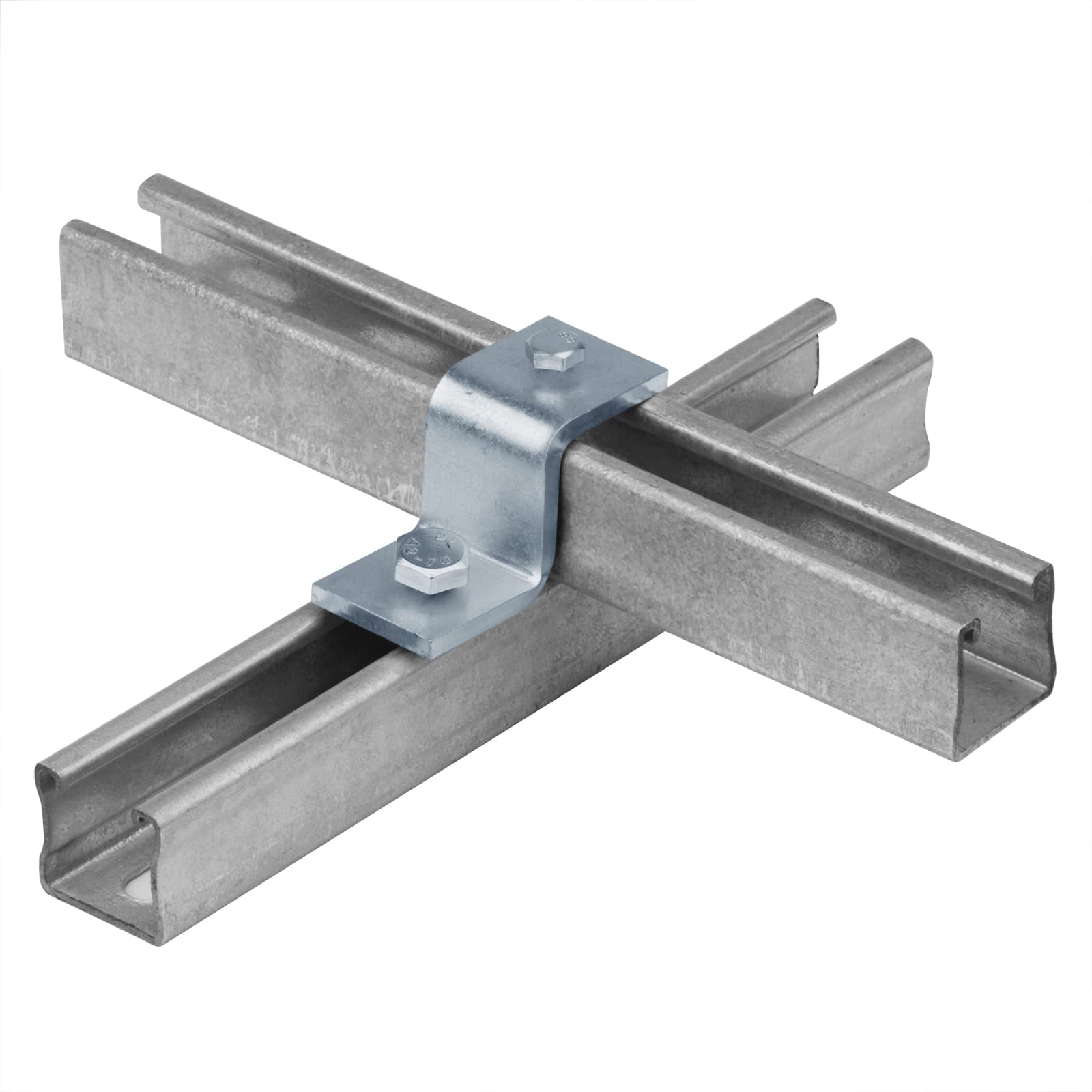 6 piezas de ajuste en forma de Z para canal de puntal de 1-5/8 pulgadas, 1 agujero, 1 agujero roscado, soporte de conector de ángulo de puntal, acepta perno de 1/2 pulgada, 5.6 mm de grosor, acero
