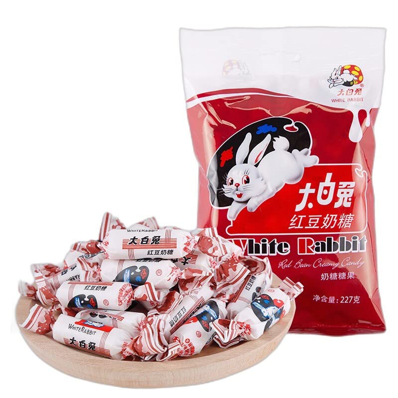 Golden Rabbit Candy Amazon.com : White Rabbit Milk Candy 227g (8oz.) Red Bean flavor White ...