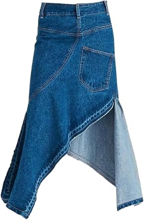 Twisted Denim Skirt