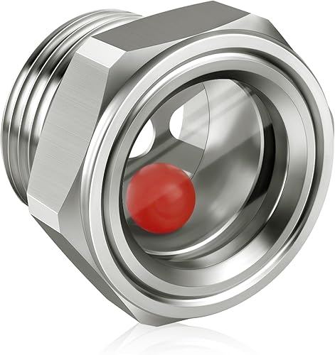 Vista de aceite de acero inoxidable con cabeza hexagonal macho NPT de 1 pulgada, indicador de nivel de líquido, indicador de nivel de aceite,