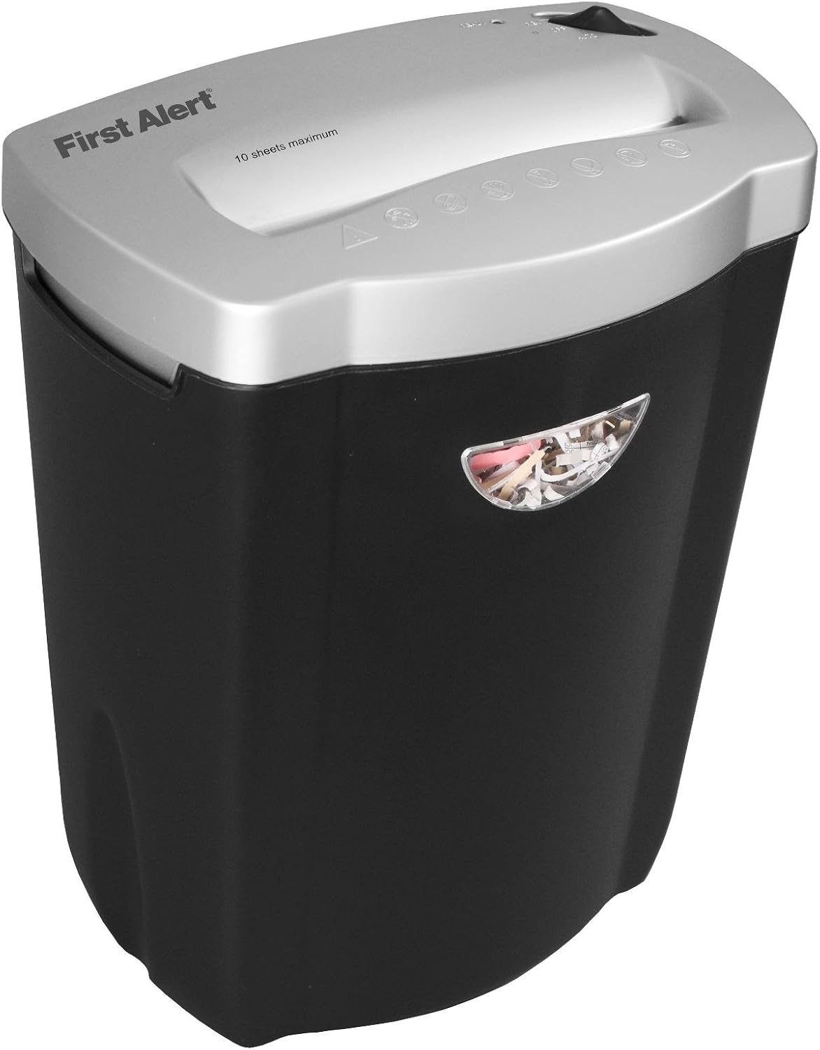 First Alert SC101BF 10-Sheet Cross-Cut Shredder, Black/Silver