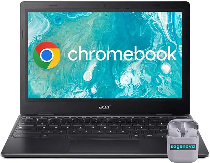 Acer Chromebook 311 Laptop, 11.6" Business & Student Laptop Computer, Chrome OS Laptop 4GB RAM 64GB eMMC, Intel Celeron N4500 Processor, SageNova Earphones, Star Black