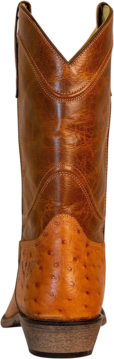 TuffRider Men's Norris Leather Print Wide Round Toe Western Boots - Image 4