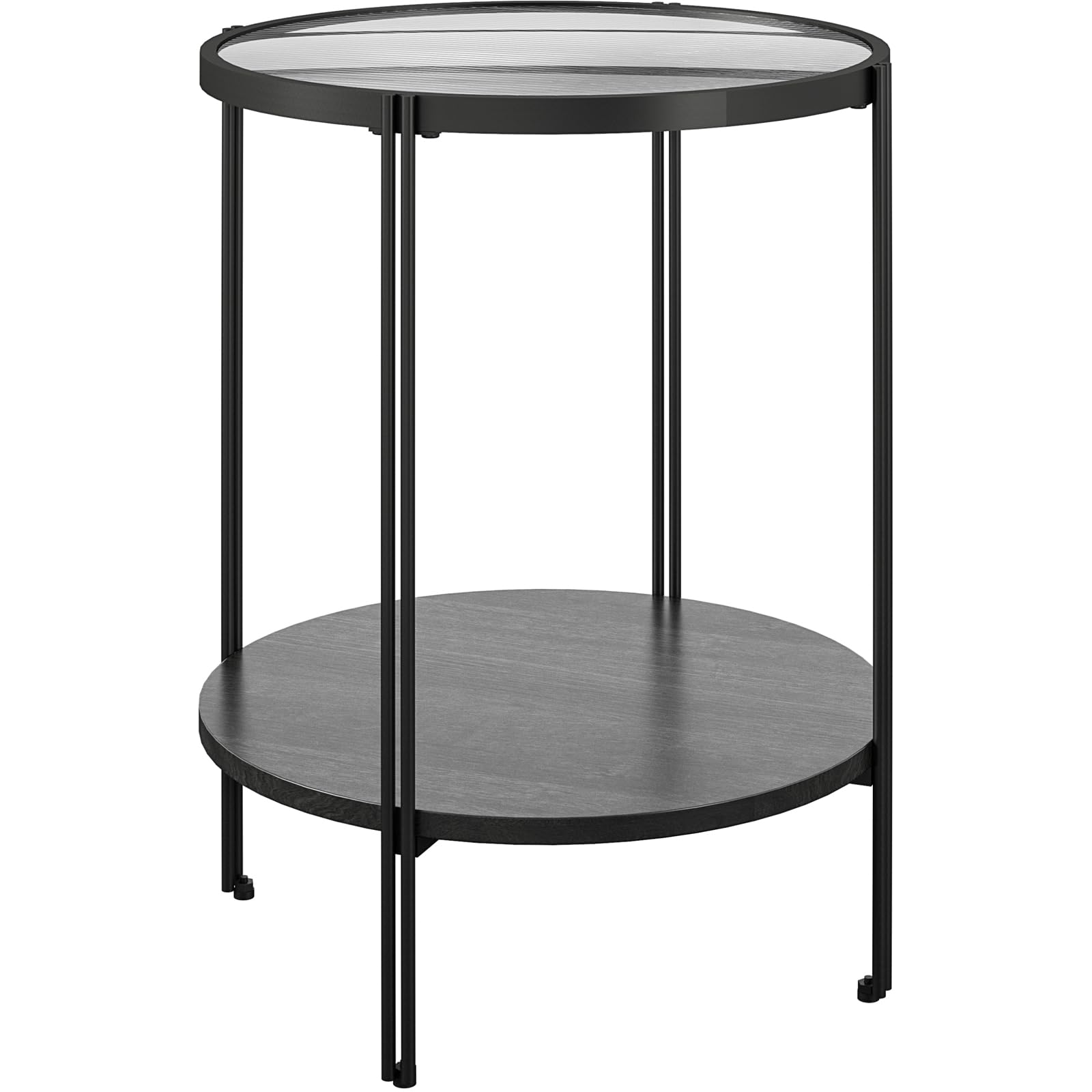 DHP Furniture Wainwright End & Side Table Black Oak Look
