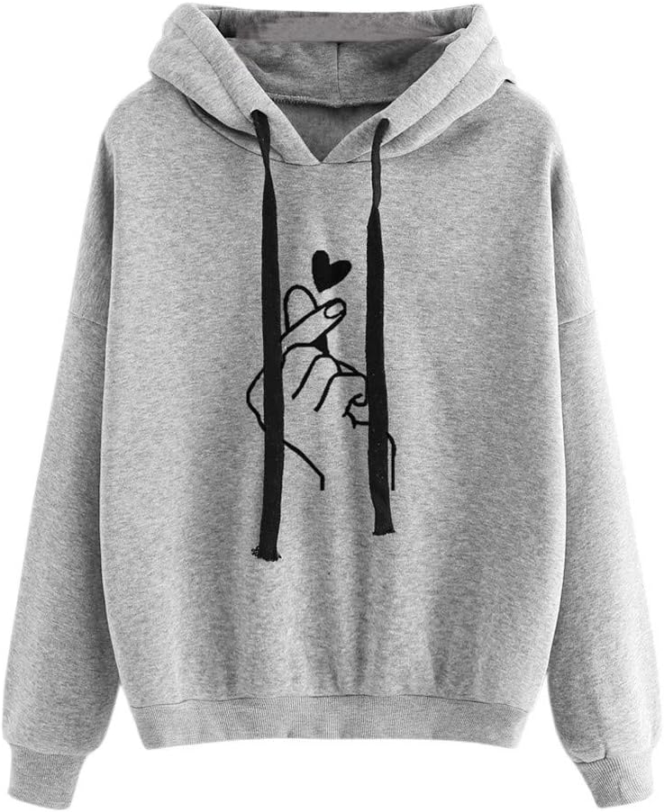 Pullover & Cardigans for Women Hoodie Women's Oversize Backprint Pullover Print Casual Winter Sweatshirt with Hood Long Sleeve Hoodie Hoodies for Women Long Sleeve Shirt Jumper Sweatshirts