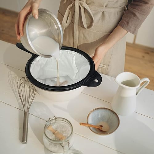 Vista 17 de Filtro de alimentos de malla 200, colador reutilizable de malla fina, colador de plástico de malla de nailon con asa, ideal para filtrar café, jugo