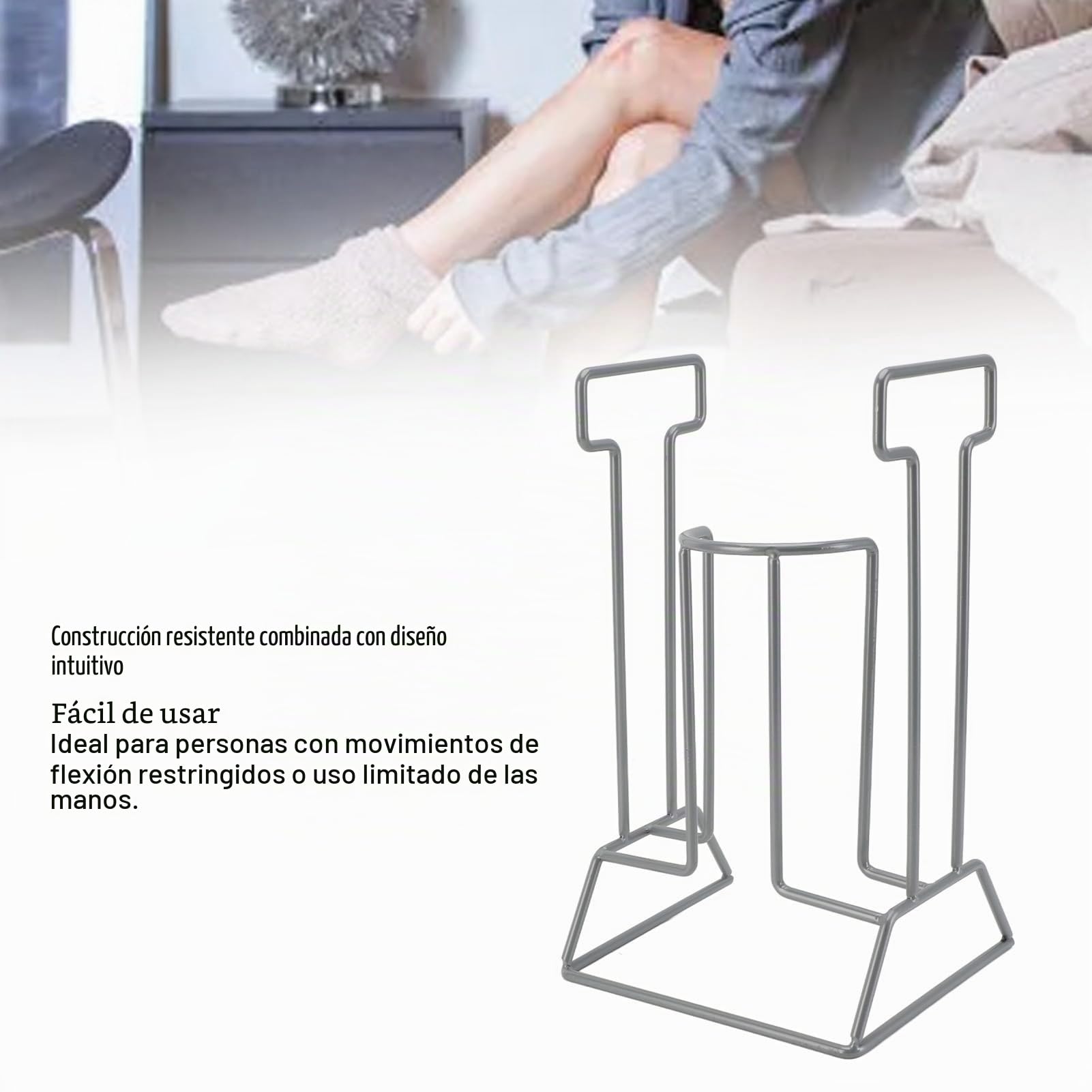 Fyearfly Ayuda a poner calcetines de compresión, calcetines de compresión de acero para un dispositivo más grande, mujeres embarazadas y mujeres