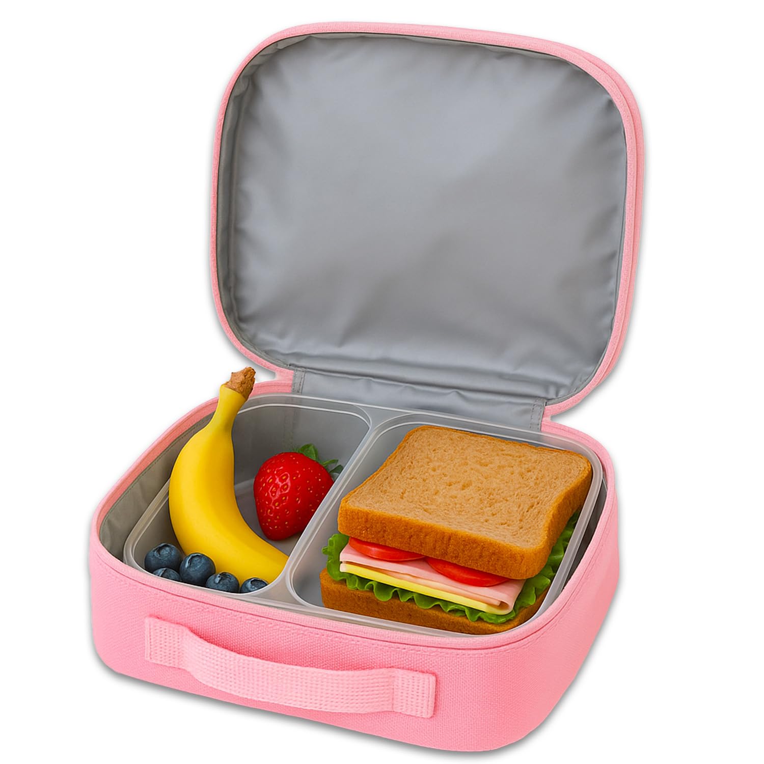 Disney Zaino con portapranzo da principessa, set con zaino e borsa per il pranzo con Ariel, Cenerentola, Biancaneve, Moana, altri adesivi, bottiglia d'acqua, zaino per la scuola per ragazze Disney
