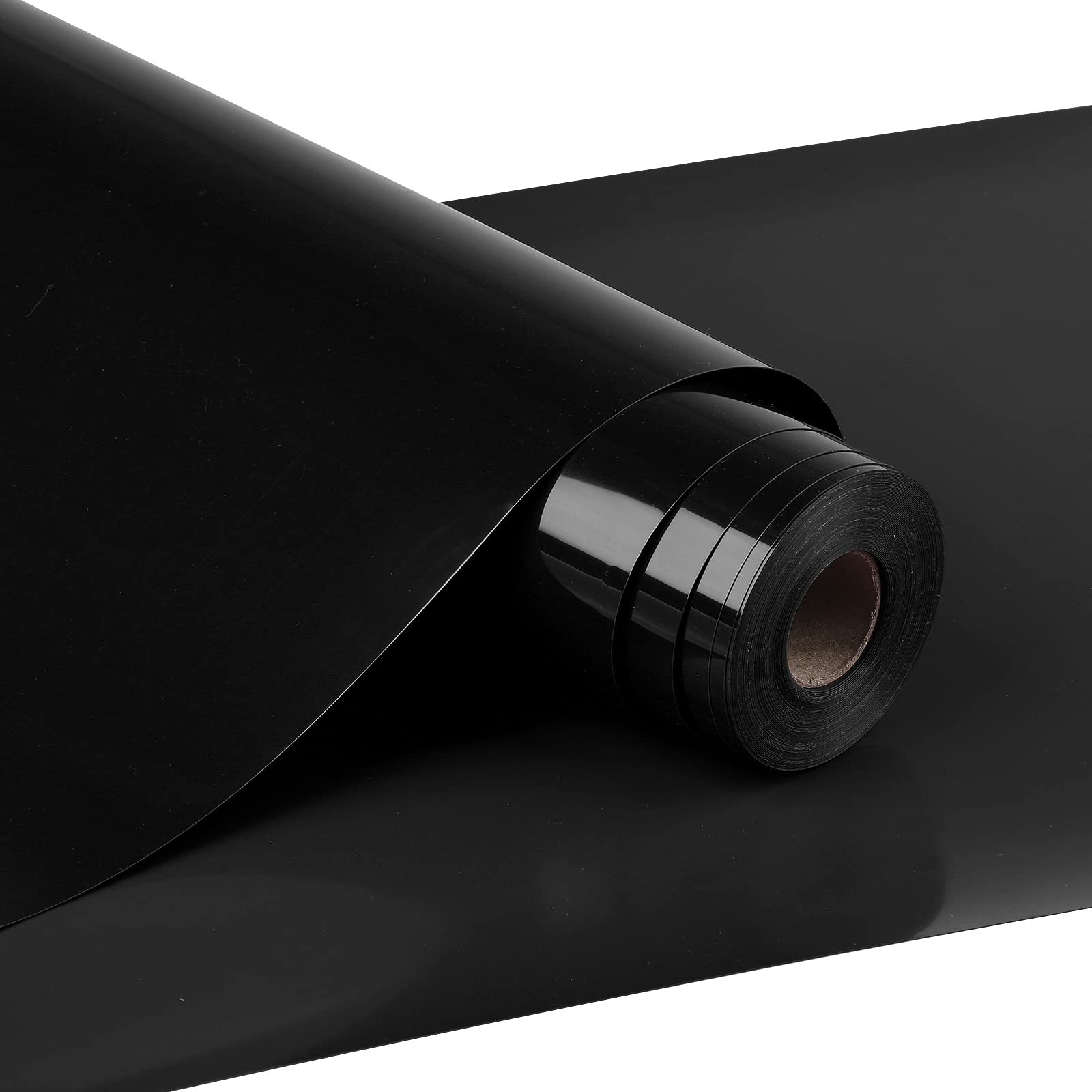 PATIKIL 12"x35Ft Plotterfolie Textil Wärmeübergang Flexfolie Vinyl Rolle HTV Vinylfolie Plotter Schwarz HTV Vinyl Aufbügeln für Hemden Kissen Handtaschen Hüte