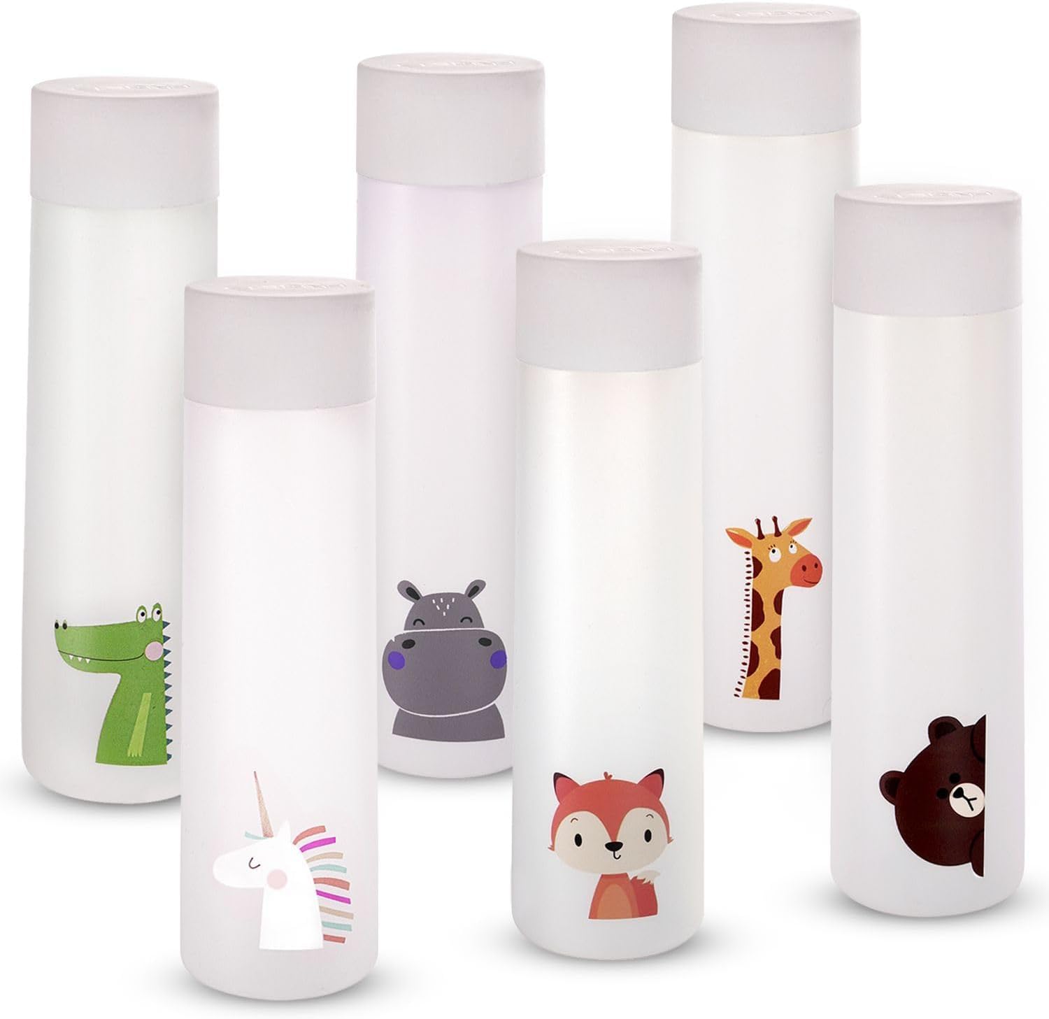 Frosty Plastic Food Grade Fridge Round White CYP Water Bottle Gift Set(6 pieces,White | 500 ml