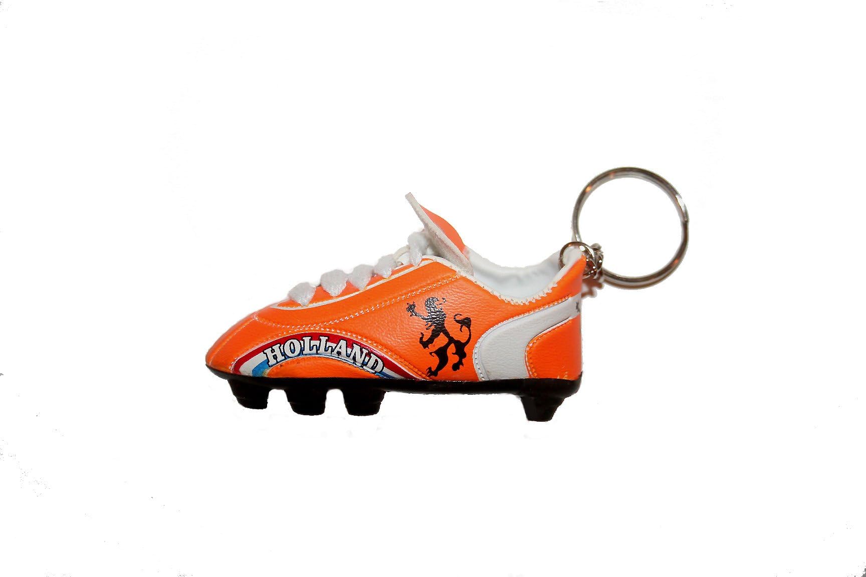 _. Holland Netherlands Orange with Stripes Country Flag Soccer Shoe Cleat Keychain New