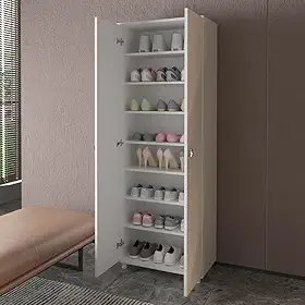 Sapateira Vertical 57cm com 2 Portas e 7 Prateleiras Multimóveis Cr35394 Branca