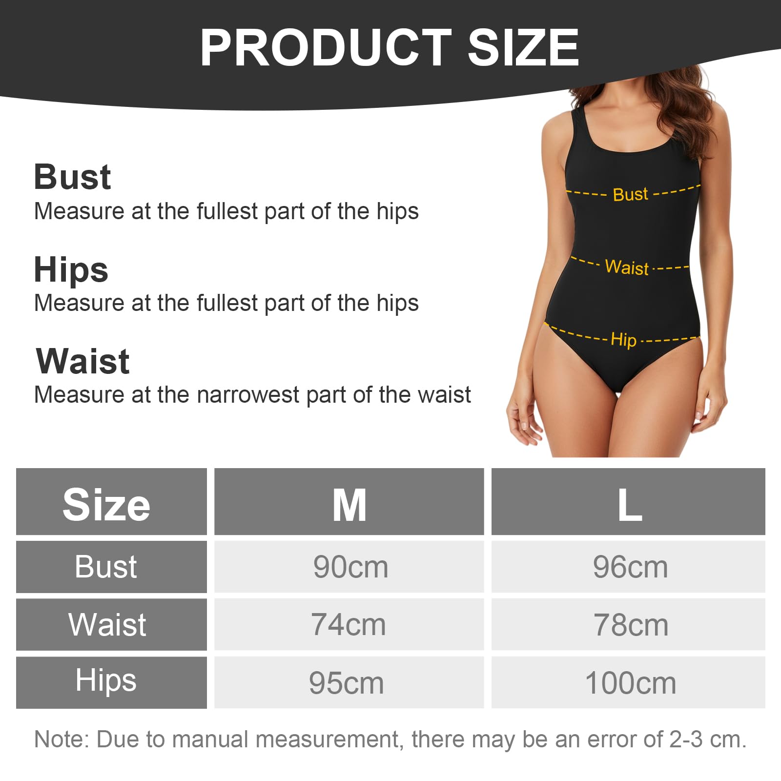 Maillot de Bain Femme 1 Pièce, Maillot Une pièce Athlétique, Soutien Gorge Intégré, Dos Nu Bikini Sexy, Noir