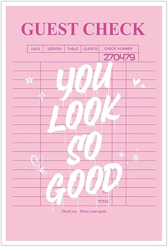 Arte de pared con diseño de cuadros con texto en inglés "You Look So Good" (You Look So Good) póster vintage femenino para dormitorio, decoración de