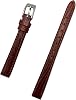 10mm Brown Genuine Leather Watchband | Tail Lizard Grain, Lightly Padded Replacement Watchstrap that brings New Life to Any Watch Womens Standard Length