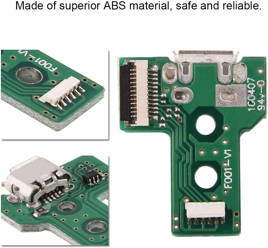 Yoidesu USB Charging Port Socket Board for PS4, Replacement USB Charging Port Socket Board for Sony PlayStation 4 PS4 Game Controller