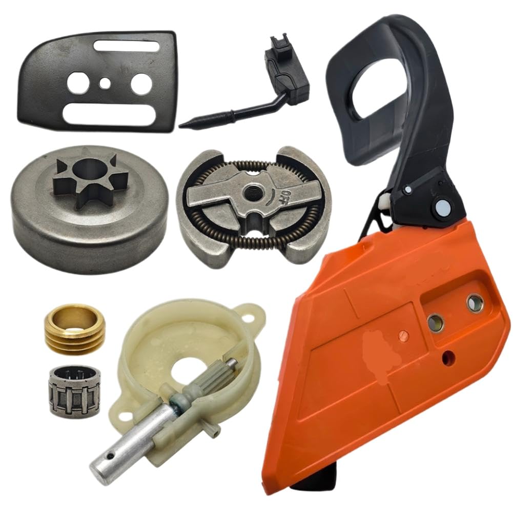 Mkmschxdz Onecolor Chain Brake Sprocket Cover Clutch Drum Oil Pump Kit Handle Guard Worm Gear Bar Plate Compatible With 136 137 141 142 Chainsaw