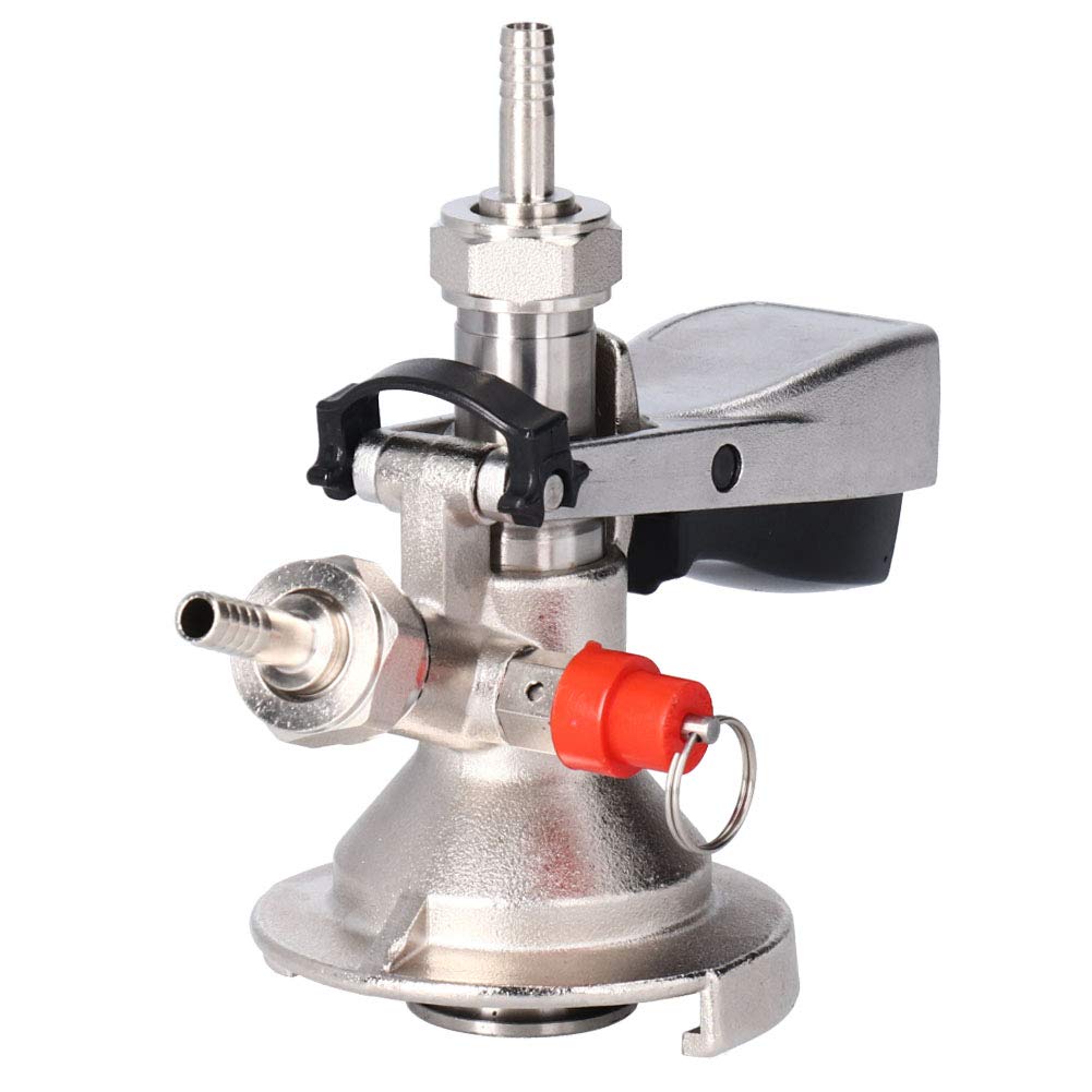 Keg Coupler, G5/8 A Type Sankey Keg Coupler Stainless Steel Keg Connector Beer Keg Tap Distributor Coupler with Relief Valve Brewing Accessory