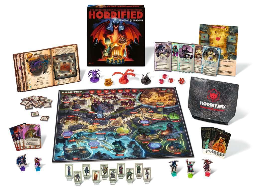 Ravensburger 24755 - Horrified Dungeons & Dragons - gioco da tavolo cooperativo per tutti dai 10 anni in su, per serate di gioco con amici o familiari, per 1-5 fan di Horrified e D&D, edizione tedesca
