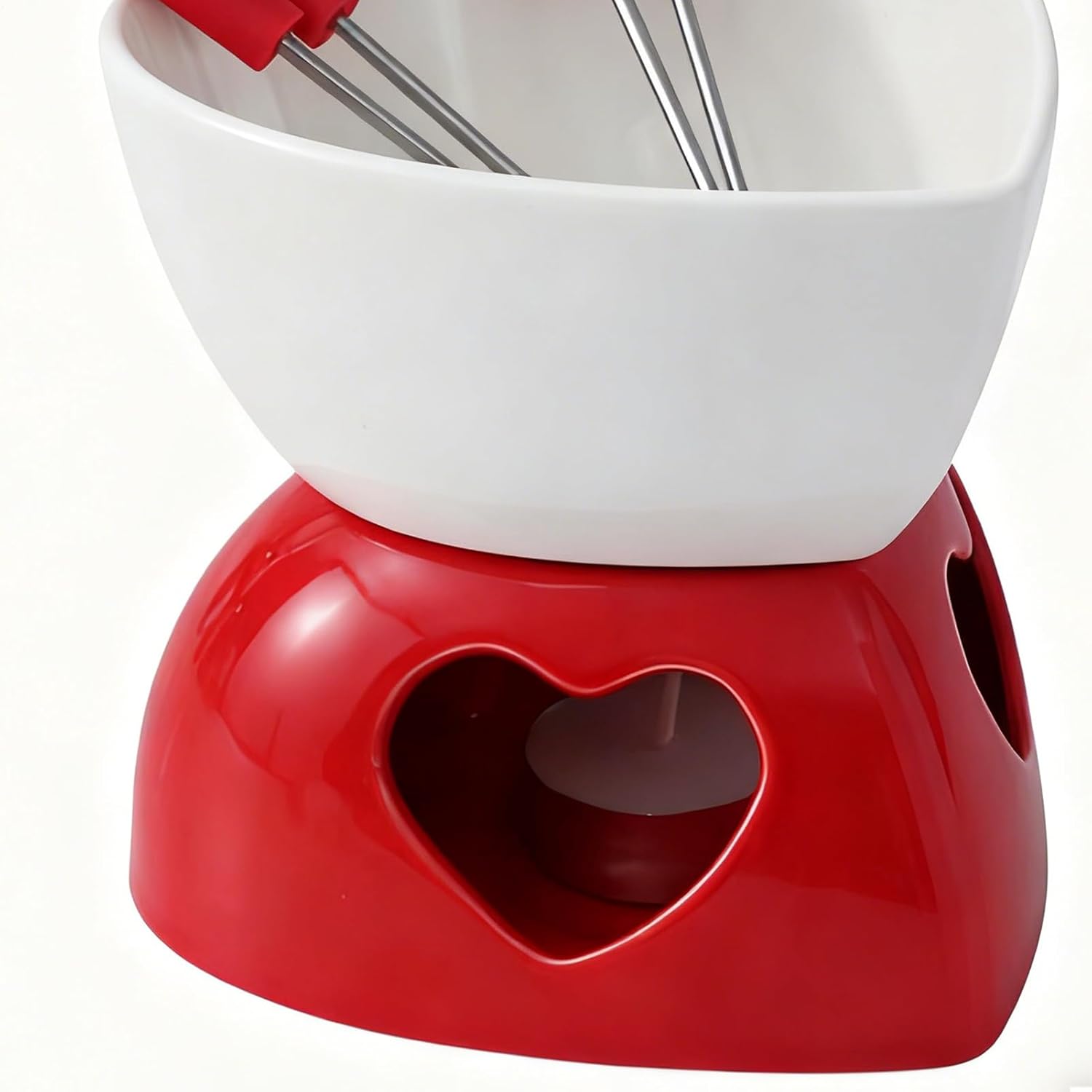 Chocolate Melting Mug - Chocolate Melting Cup With Forks, Fondue Cups Tealight, Mini Fondue Set,for Cheese Butter Caramel Dessert Candy Sweet Holiday Party Home Office Travel Christmas