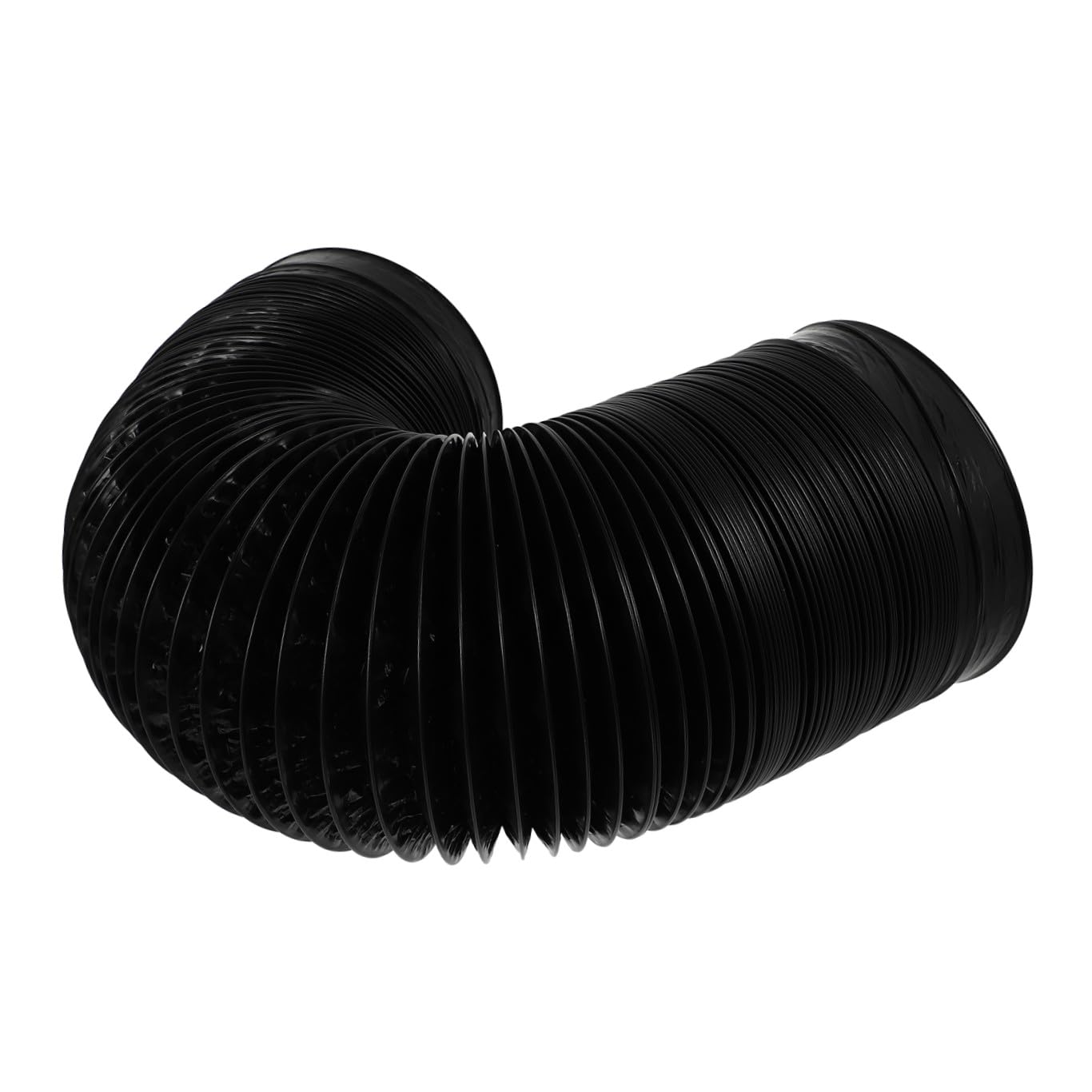 Tubo Flessibile Condotto Aria in Pvc Nero, Estensibile | Ventilazione e Cappa di Aspirazione, Retrattile e Facile da Installare, Uso Casa e Ufficio