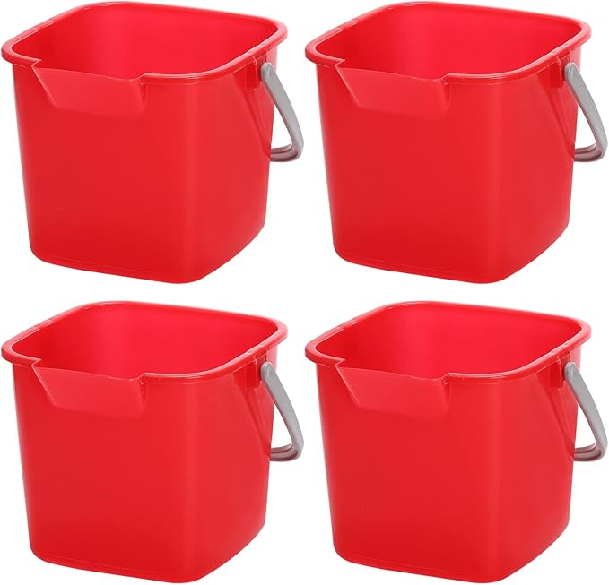 Peohud 4 Pack Sanitizing Buckets, 3 Quart Small Cleaning