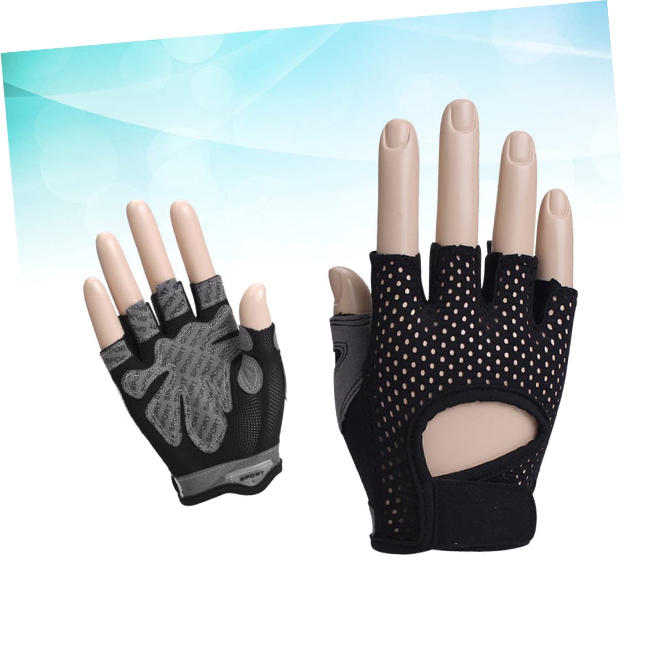 Kisangel 3piezas Guantes De Entrenamiento para Mujeres Guantes De Fitness Dedos Cortos Diseño Antideslizante y Transpirable Protección para Levantamiento De Pesas y Ejercicio Negro Talla
