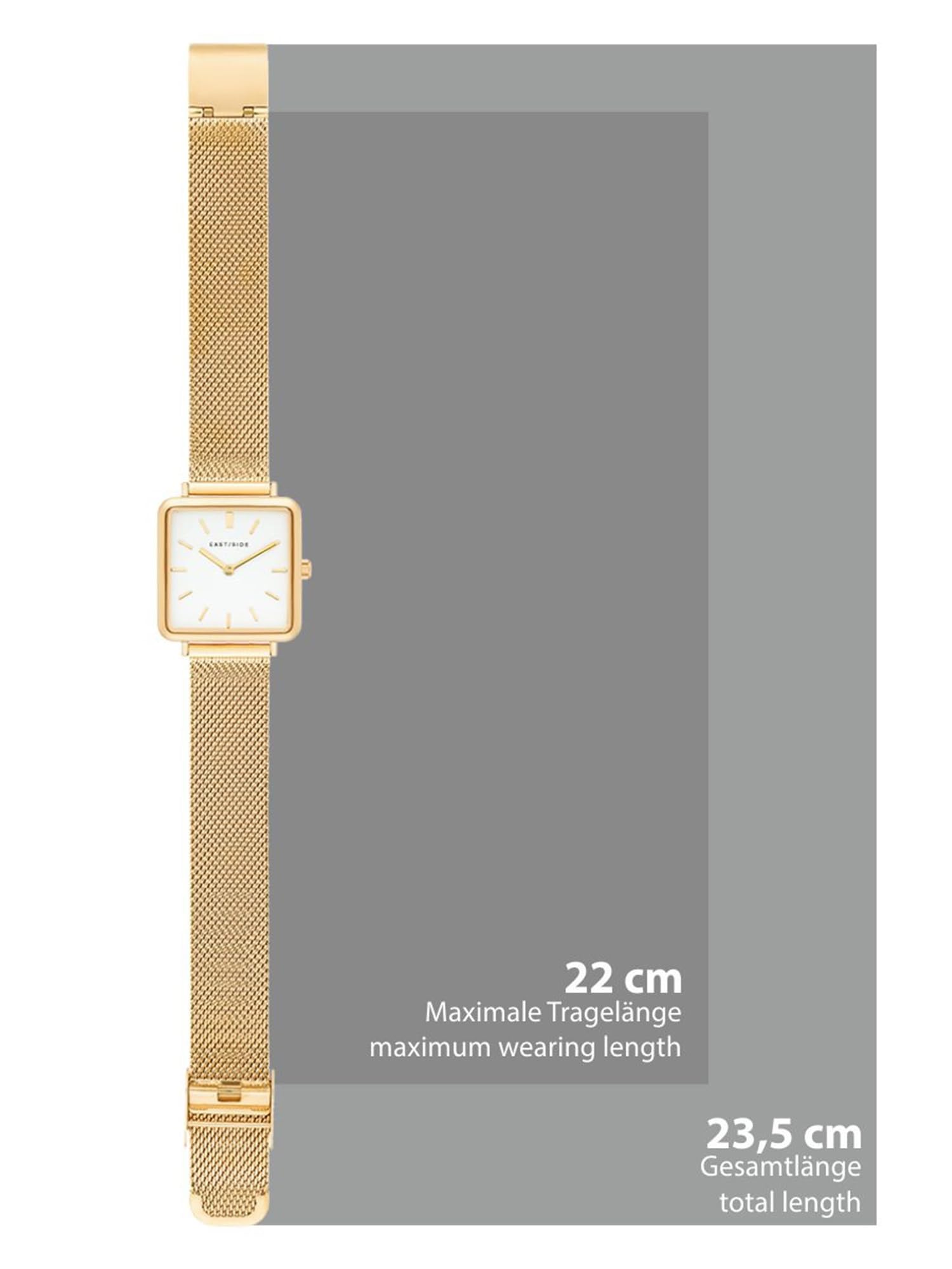 Eastside Damen Uhr Metall-Legierung gelbgold Quarzwerk