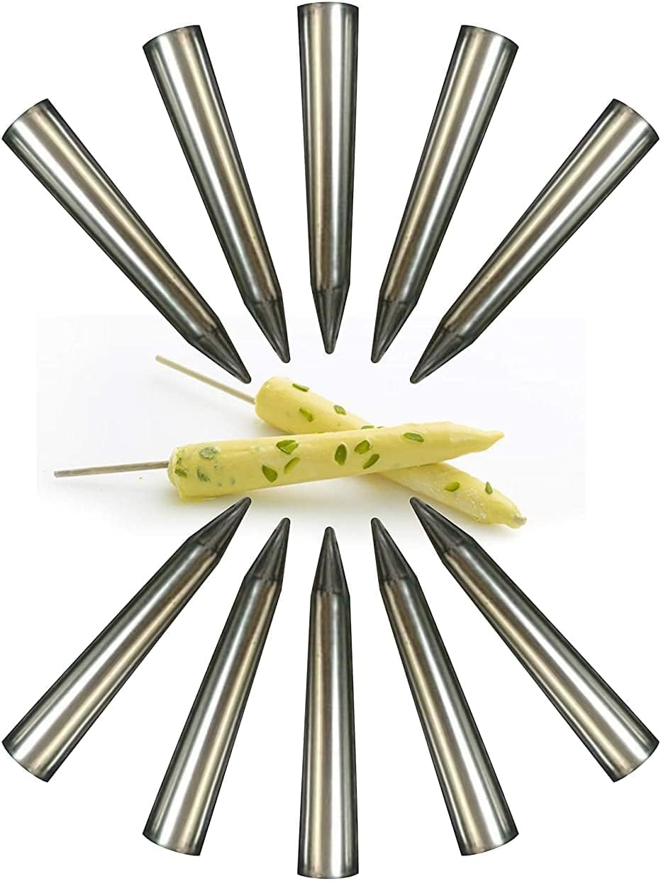 Stainless Steel Kulfi Moulds Commercial Use Steel Kulfi Moulds For Restaurants/Cafe Ice Candy Popsicle Molds Pack of 24 Pop Ice Cream Molds