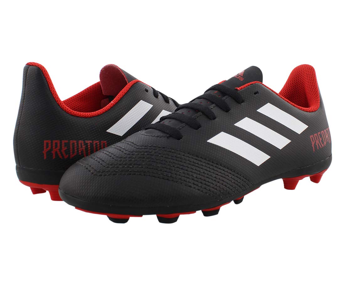 adidas Predator 18.4 FxG J Boys Shoes Size 5.5, Color: Black/White.Red
