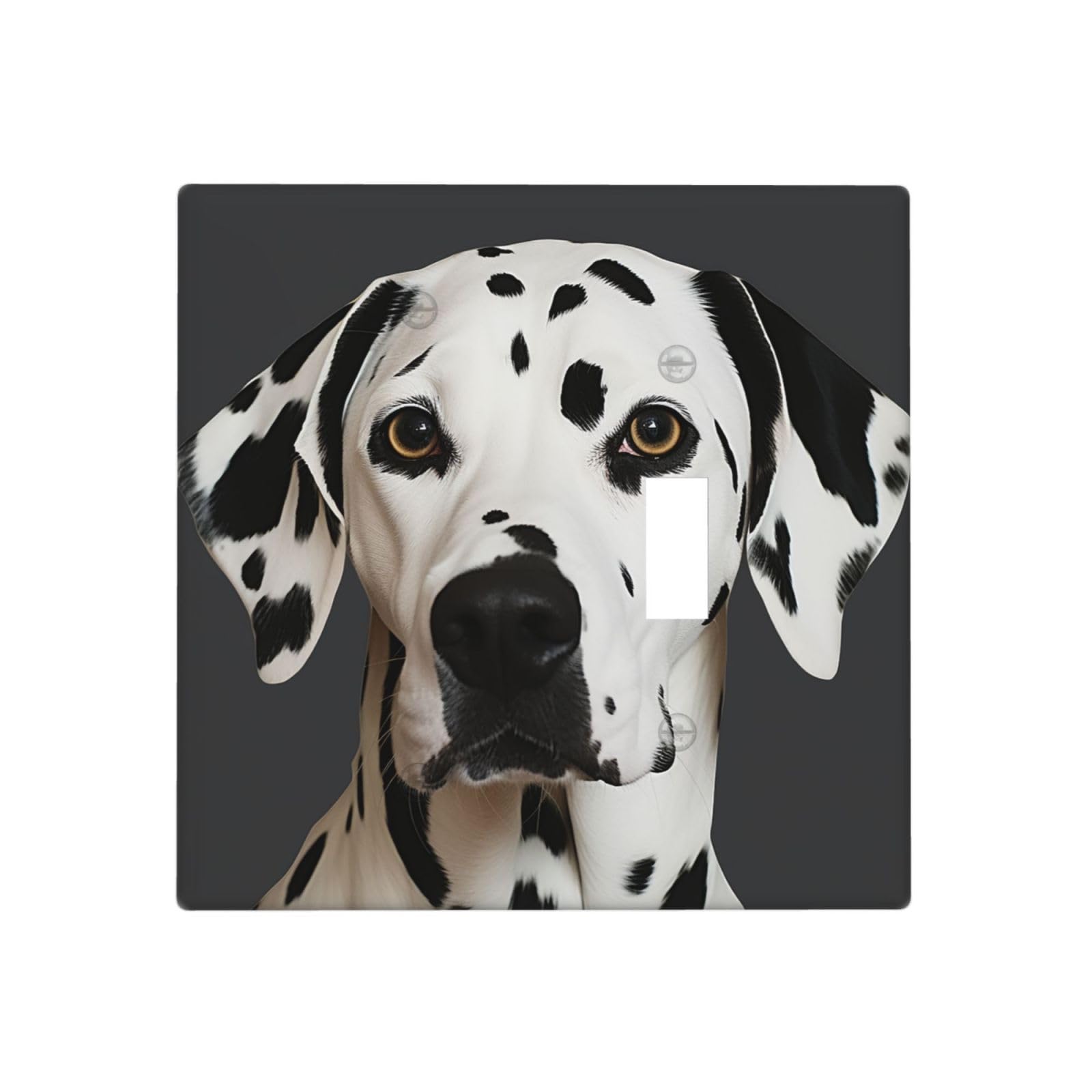 Decorator Wall Plate 2 Gang Light Switch Covers Dalmatian Wallplate Double Toggle Switch Plate Mid-size Electrical Outlet Covers Decorative Wall Switch Plate Cover