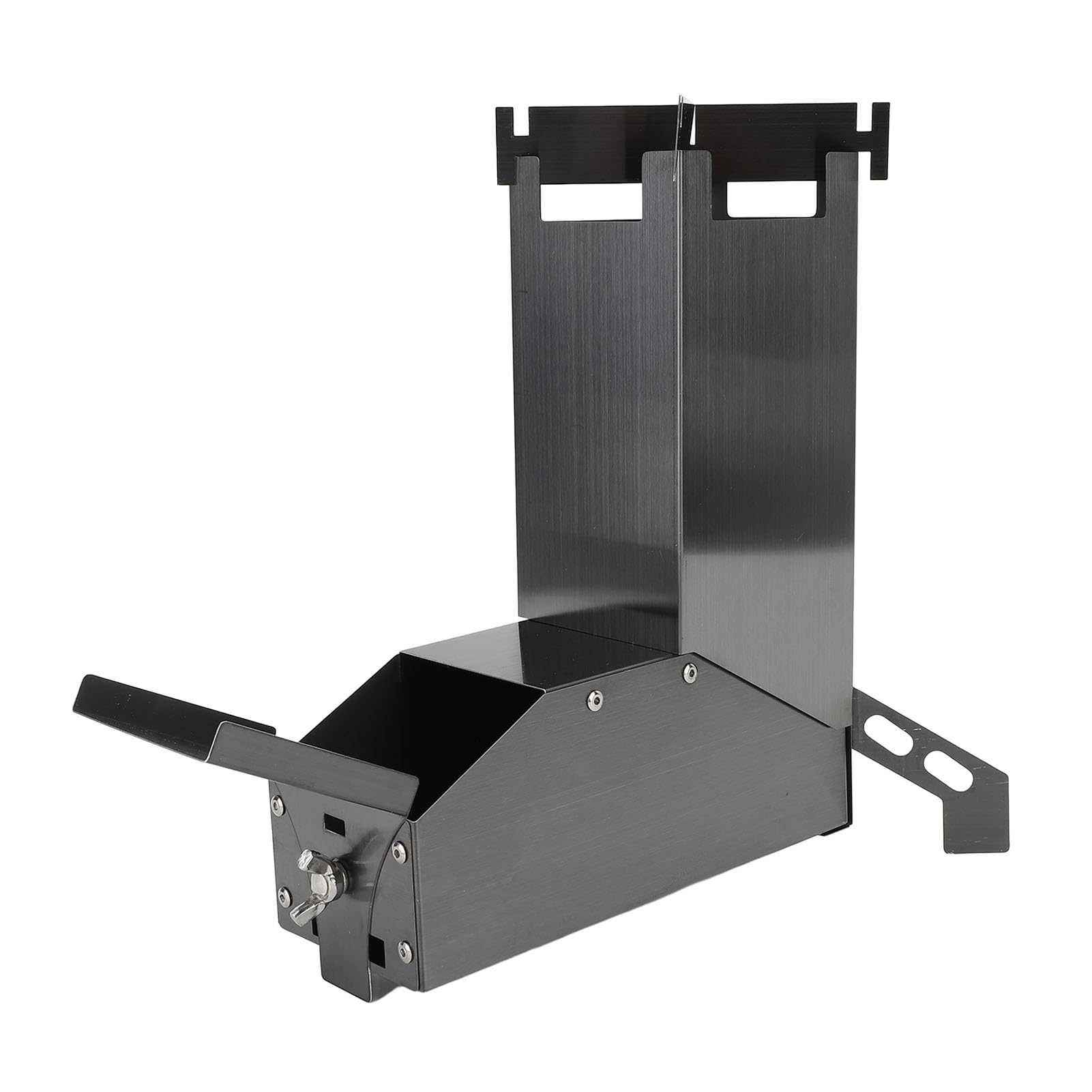 Poêle à Bois Portatif D'acier Inoxydable, Poêle Pliant Compact Efficace pour le Camping Randonnée Barbecue, Pieds de Support