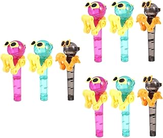 MUSISALY 9 Pcs Candy Robot Holder Lollipop Eating Props Lollipop Stand Robot Toy for Kids Bulk Toys for Kids Nativity Toys for Kids Plastic Lollipop Holder Lollipop Storage Toy Party Favor