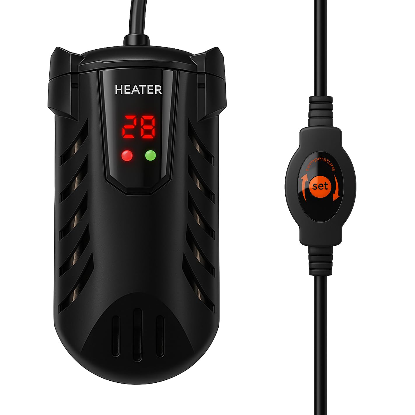 セラミックヒーター 100W と サーモのセット Amazon | マルカン セラミックヒーター 100W カバー付き＋