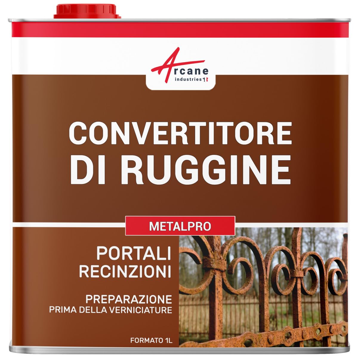 Antiruggine, Trattamento contro la ruggine - METALPRO - 1 L - ARCANE INDUSTRIES