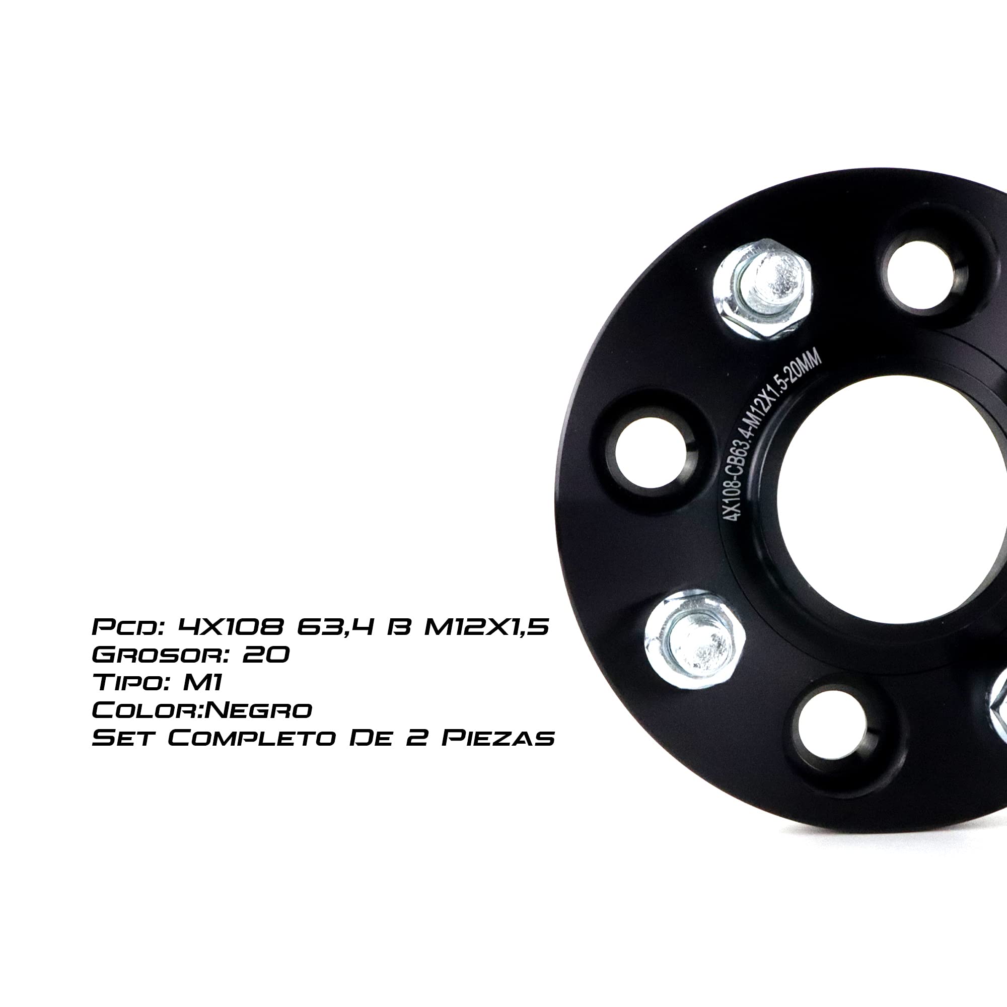 élargisseurs Forgés OMP Speed Jeu De 2 Élargisseurs De Voie (Entretoise De Roue) Épaisseur: 5 Mm PCD: 4x108 CB: 63,4 OD élargisseur 5 Mm Aluminium Noir