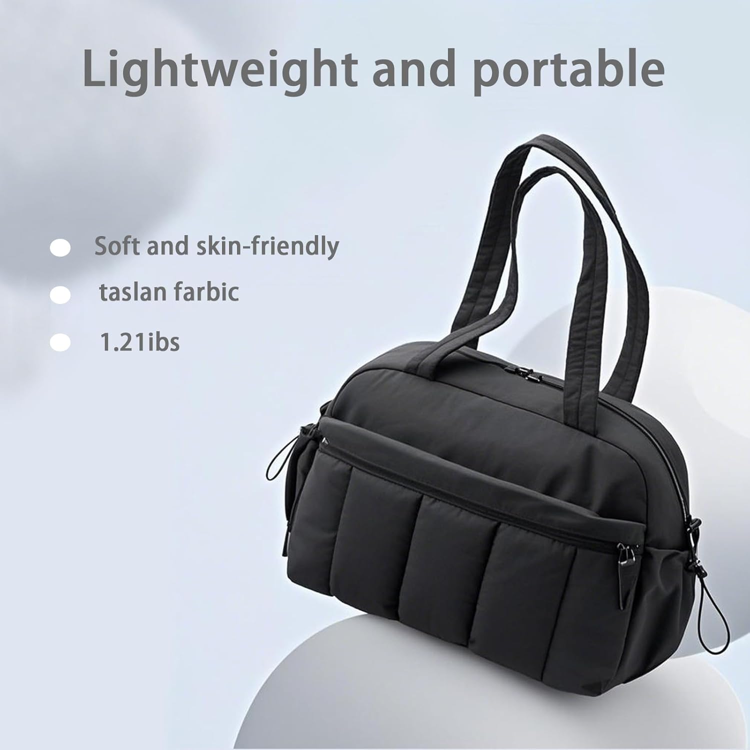 Gym Bag for Women,Travel Duffel Bags with Compartmennt Lightweight Sports Bag Durable Quilted Gym Tote Bag for Workout/Sport/Travel - Image 4