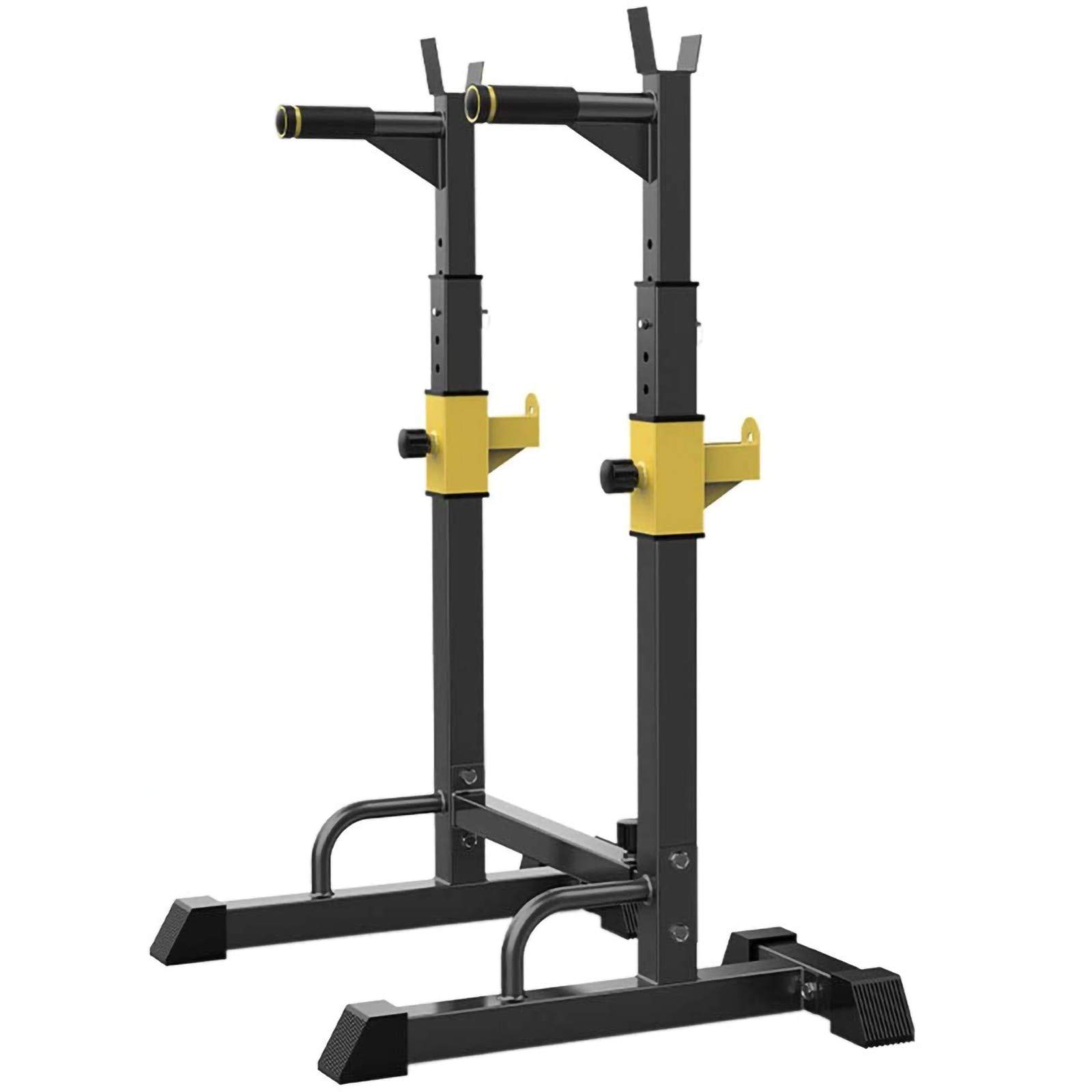 AYCDL Barbell Rack,Fitness Equipment Home Gym IndoorSiamese,Height Adjustable,Squat Stands Rack Weight Rack Gym Rack Squat and Bench Press Rack Dumbbell Stand,Load 250kg