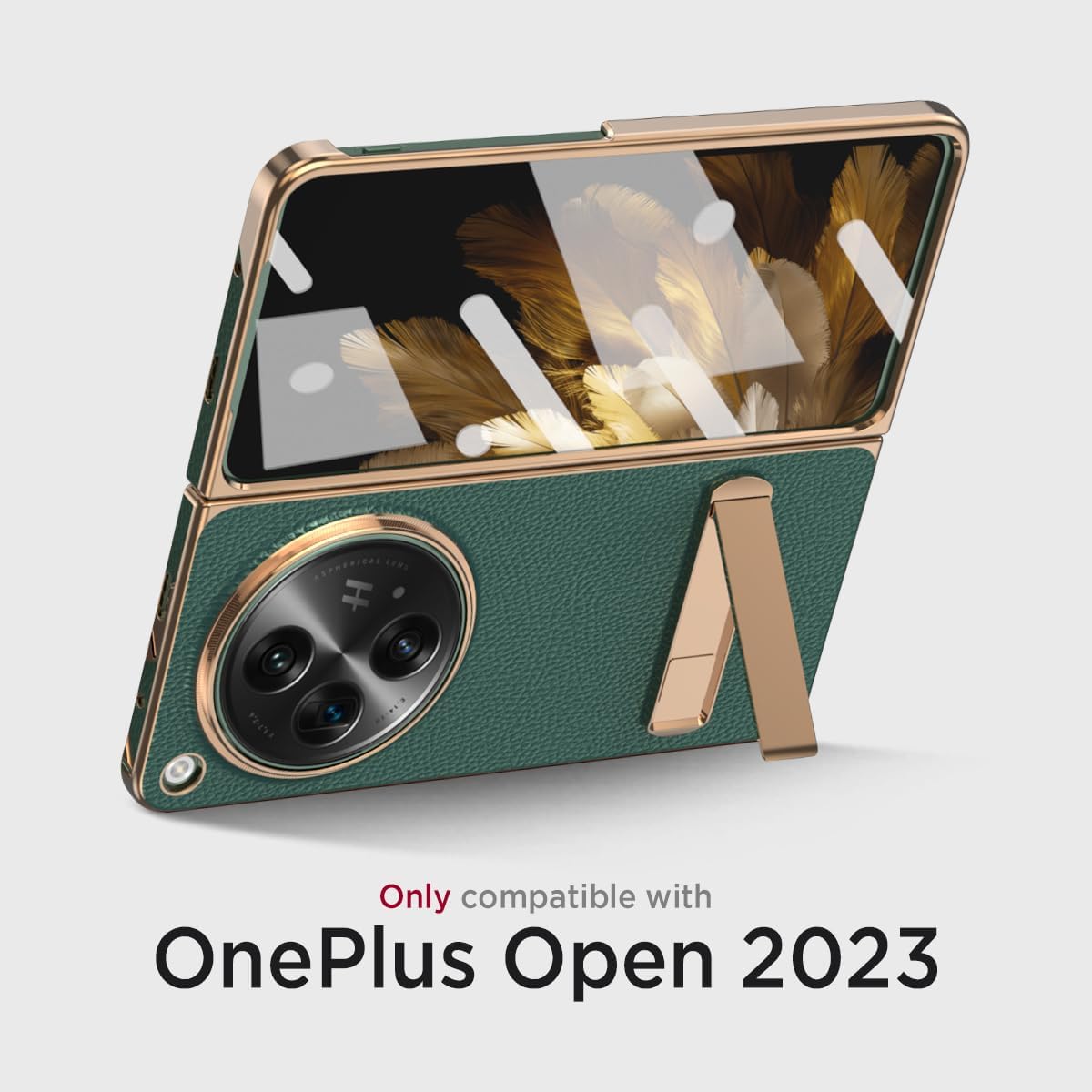 Custodia Miimall Per OnePlus Open, Con Protezione Schermo HD E Cavalletto Regolabile, Nera - 4