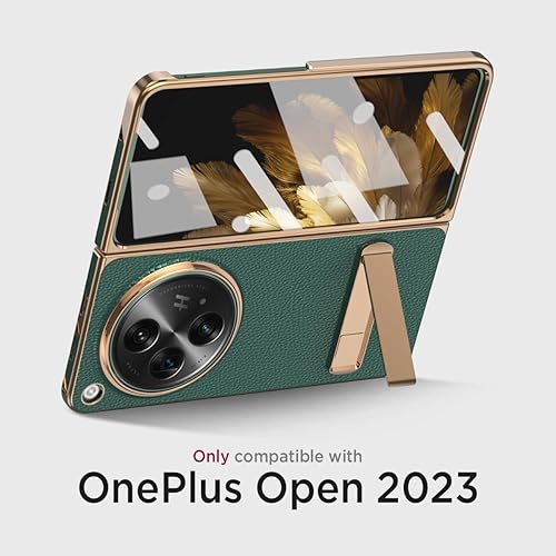 Miniatura 2 de Miimall Funda abierta delgada para OnePlus con soporte, protector de pantalla frontal soporte de bisagra Marco de galvanoplastia de policarbonato