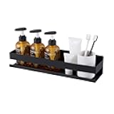 KES Shower Shelf, 15.7 Inches Bathroom Caddy for Shower, Shower Organizer Shower Storage, Stainless Steel Matte Black, BSC205S40B-BK