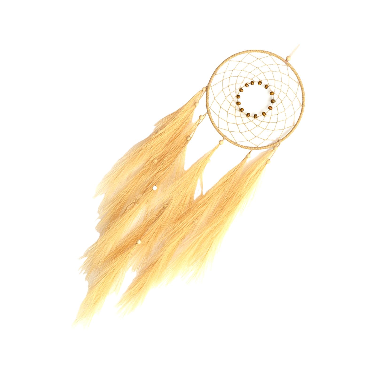 Kalttoy Farmhouses Woven Faux Grass Dreamcatchers with Tassels and Beads Home Wall Decors Hanging Windchimes Ornament Gift Bedroom Decors