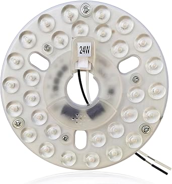 24W 5.3" Ceiling Fan Light Kit Replacement,Retrofit LED Light Engine Disc Board Panel Bulb for Flush Mount Ceiling Light,3 CCT Dimmable