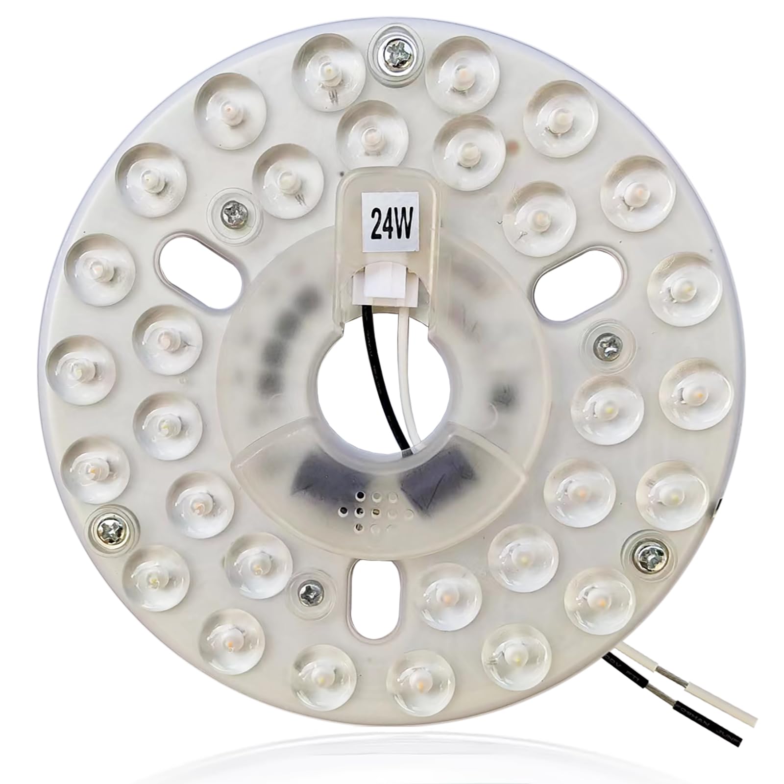Kit de luz de ventilador de techo de 24 W, 5.3 pulgadas, repuesto de luz LED para panel de disco de motor para luz de techo empotrada, 3 CCT regulable