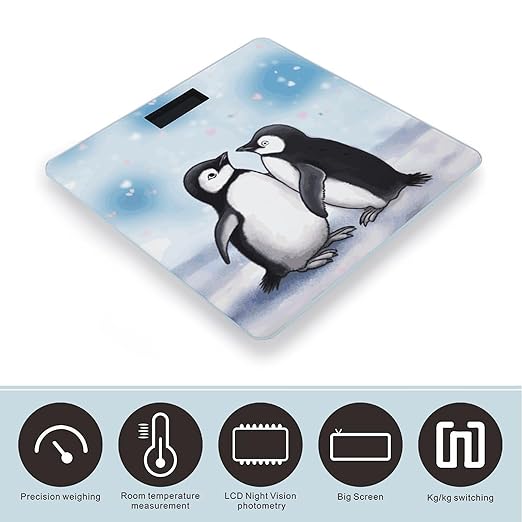 Báscula Digital I Love Penguins para Peso Corporal LED miniatura 3